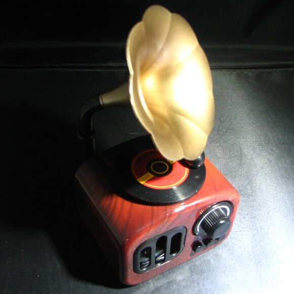 Mini Victrola Record Music Box w/Spinning Record plays "Für Elise" - Picture 1 of 6